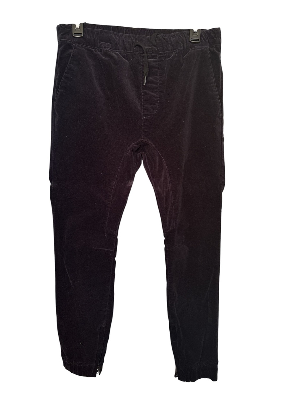 Men's Navy Velvet Jogger Pants - Classic Casual Wear